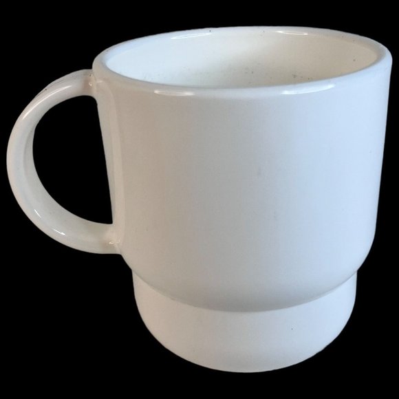 2 Tupperware Best Grandma & Grandpa Coffee Mugs White Cups Set Lot Vintage Tulip - Picture 8 of 12